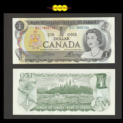 1973 Bank of Canada 1 Dollar (Prefix BCL)